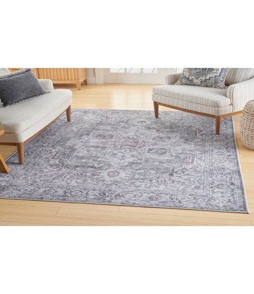 Nicole Curtis Machine Washable Series 1 Ivory Grey SR101 7 ft. 10 in. X 9 ft. 10 in. Rectangle Rug