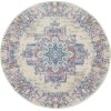 Nourison Grafix - Grf14 Ivory Pink Area Rug 5 ft. 3 X Round