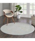 Nourison Jubilant Round Area Rug JUB06-Ivory/Light Blue