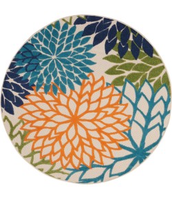 Nourison Aloha - Alh05 Multicolor Area Rug 5 ft. 3 X Round