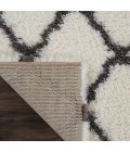 Nourison ULTRA PLUSH SHAG Area Rug Nourison Ultra Plush Shag Runner Area Rug ULP02-Ivory/Charcoal