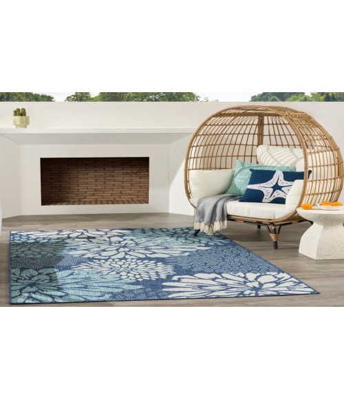 Nourison Garden Oasis Navy GOA06 6 ft. X 9 ft. Rectangle Rug