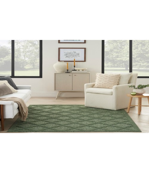 Nourison Easy Care Green NES01 6 ft. X 9 ft. Rectangle Rug