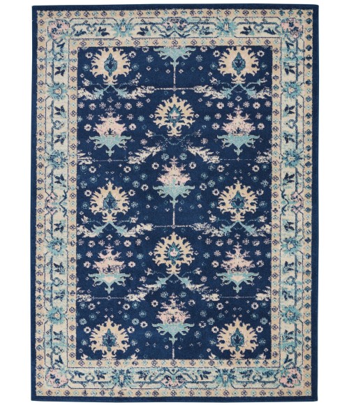 Nourison Tranquil Area Rug TRA10-Navy/Ivory