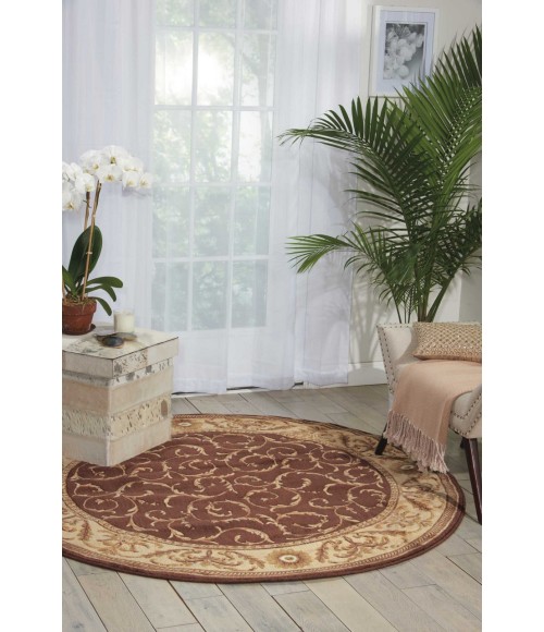 Nourison Somerset Round Area Rug ST02-Brown