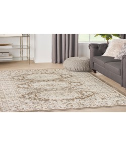 Nourison Serenity Home Ivory Mocha SRH01 3 ft. 11 in. X 5 ft. 11 in. Rectangle Rug