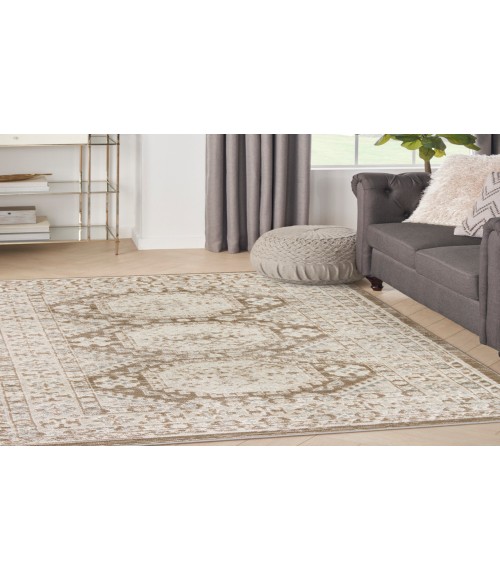 Nourison Serenity Home Ivory Mocha SRH01 3 ft. 11 in. X 5 ft. 11 in. Rectangle Rug