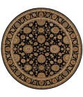 Nourison Living Treasures Round Area Rug LI05-Black