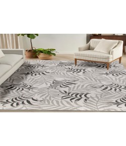 Nourison Garden Oasis Grey GOA01 9 ft. X 12 ft. Rectangle Rug