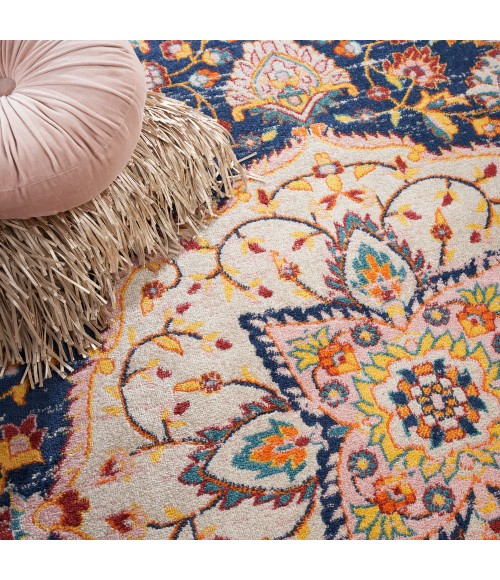 Nourison Passion Area Rug PSN22 Navy Multicolor
