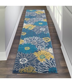 Nourison Passion - Psn17 Blue Area Rug 2 ft. 2 X 10 ft. Rectangle
