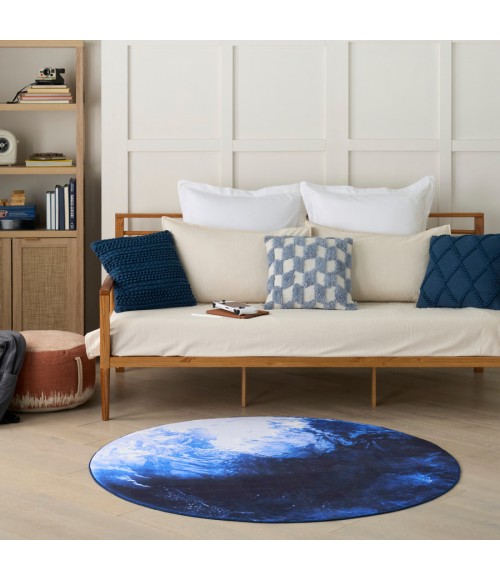Nourison Home Imagination Blue IMA10 5 ft. Round Rug