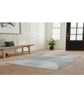 Nourison Astra Machine Washable Blue ASW03 5 ft. 3 in. X 7 ft. Rectangle Rug