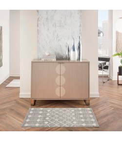 Nourison Home Grafix GRF37 Grey 3 ft. X 5 ft. Area Rug