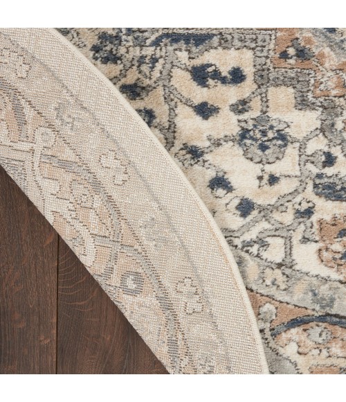 Nourison Quarry Ivory Grey QUA05 5 ft. X 8 ft. Oval Rug