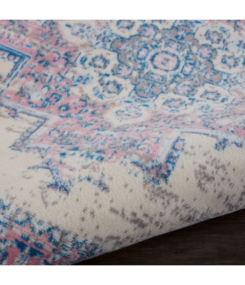 Nourison Grafix Round Area Rug GRF14-Ivory/Pink