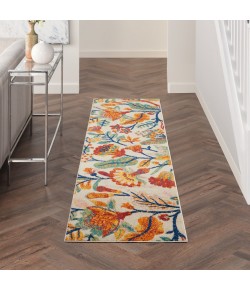 Nourison Allur - Alr09 Ivory Multicolor Area Rug 2 ft. 3 X 7 ft. 6 Rectangle