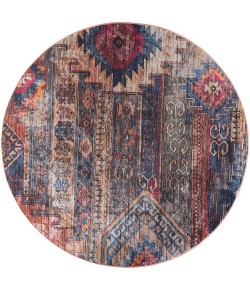 Nourison Home New Concept Washable Multicolor SR106 4 ft. Round Rug