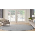 Nourison Courtyard Ivory Blue COU01 6 ft. Round Rug