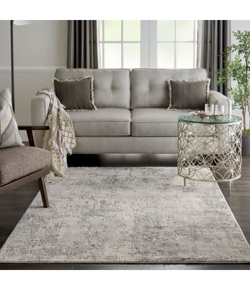 Nourison Rustic Textures Grey Beige RUS07 6 ft. X 9 ft. Rect. Rug