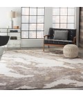 Nourison Sleek Textures Area Rug SLE03-Brown/Ivory