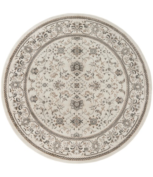Nourison Serenity Home Ivory Mocha SRH02 8 ft. X Round Rug