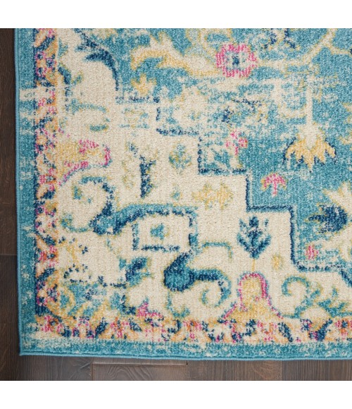 Nourison Passion Runner Area Rug PSN25-Ivory/Light Blue