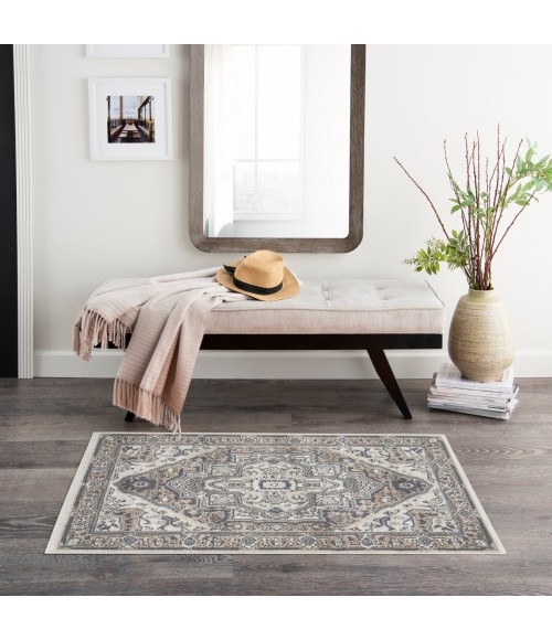 Nourison Concerto Ivory Taupe CNC18 2 ft. 2 in. X 3 ft. 9 in. Rect. Rug