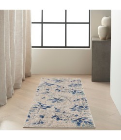 Calvin Klein River Flow RFV03 Beige Navy 2 ft. 3 in. X 7 ft. 3 in. Area Rug