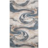 Nourison Astra Machine Washable Ivory Blue ASW15 2 ft. X 6 ft. Rectangle Rug