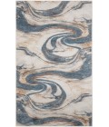 Nourison Astra Machine Washable Ivory Blue ASW15 2 ft. X 6 ft. Rectangle Rug