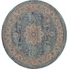 Nourison Vintage Kashan - Vka01 Blue Area Rug 6 ft. X Round