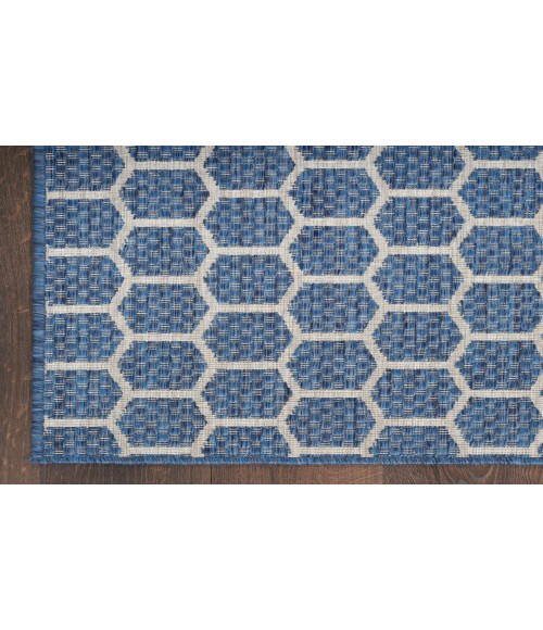 Nourison Reversible Indoor Outdoor Blue RVB01 8 ft. X 10 ft. Rectangle Rug