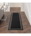 Nourison Home Nourison Essentials Black Ivory NRE02 2 ft. 2 in. X 12 ft. Rectangle Rug