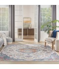Elation Area Rug Nourison Elation Area Rug ETN09 Ivory Blue 9' x 12'