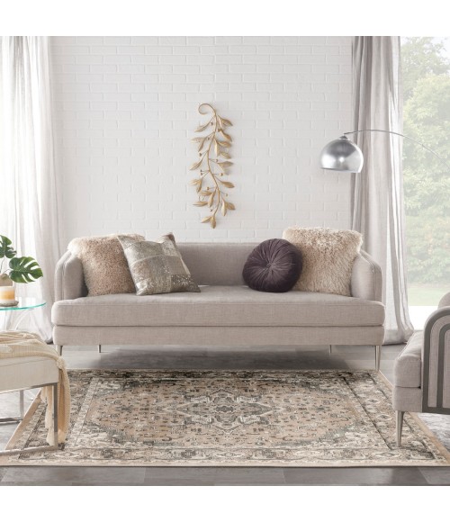 Nourison Quarry Beige Grey QUA05 10 ft. X Square Rug