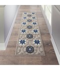 Nourison Aloha Runner Area Rug ALH19-Grey/Blue