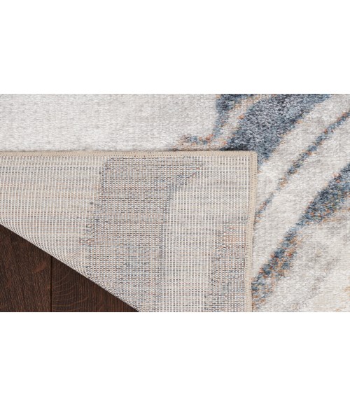 Nourison Astra Machine Washable Ivory Blue ASW15 7 ft. 10 in. X 10 ft. Rectangle Rug