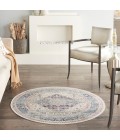 Nourison Vintage Kashan Area Rug VKA07-Ivory Blue