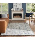Nourison Vail White Blue VAI01 3 ft. 9 in. X 5 ft. 9 in. Rect. Rug