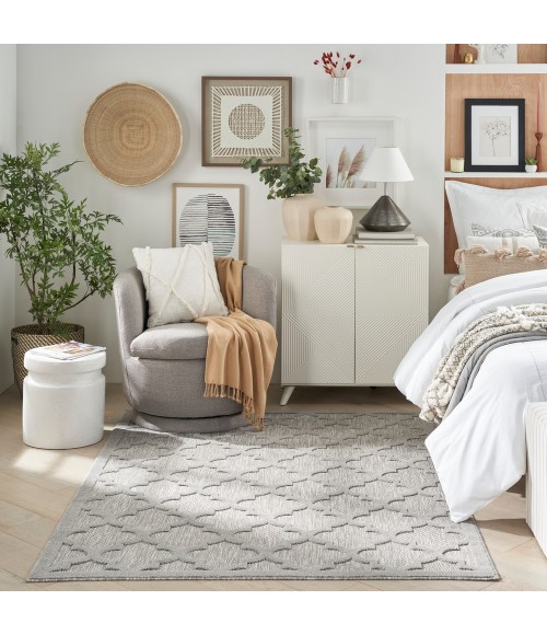 Nourison Easy Care Area Rug NES01 Silver Grey