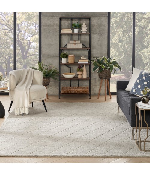 Nourison Wool Haven Grey WOH01 7 ft. 9 in. X 9 ft. 9 in. Rect. Rug