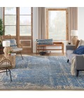Nourison Luna Dark Blue Mocha LUN01 9 ft. X 12 ft. Rect. Rug