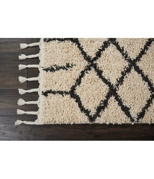 Nourison Moroccan Shag Area Rug MRS01-Cream
