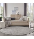 Rustic Textures Area Rug Nourison Rustic Textures Area Rug RUS09 Ivory/Light Blue 5'3" Round