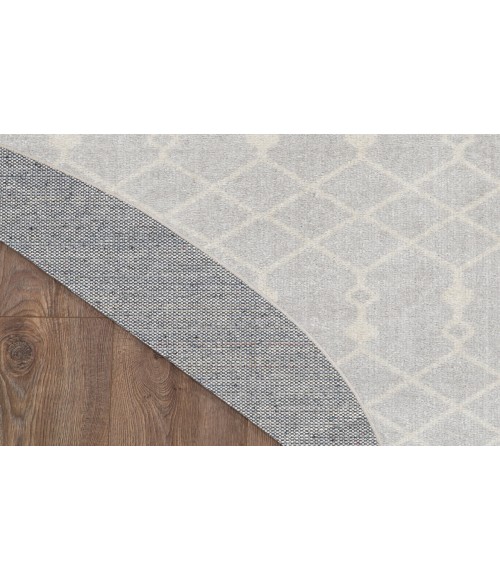 Nourison Astra Machine Washable Grey ASW10 5 ft. 3 in. Round Rug