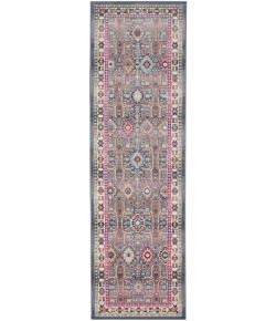 Nourison Vintage Kashan - Vka05 Grey Multicolor Area Rug 2 ft. 4 X 8 ft. Rectangle