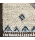 Nourison Scandinavian Shag Ivory/Blue Rug SCN03 5 ft. 3 in. X 7 ft. 9 in. Rect. - Rugs Town Nourison Scandinavian Shag Ivory/Blue SCN03 5 ft. 3 in. X 7 ft. 9 in. Rect. Rug