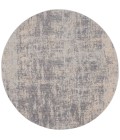 Nourison Rustic Textures Area Rug RUS01 Ivory/Silver 5'3" Round