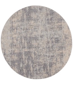 Nourison Rustic Textures - Rus01 Ivory Silver Area Rug 5 ft. 3 in. Round